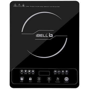 iBELL 20 YO Induction Cooktop 2000W with Full Touch Control, Auto Shut Off and over Heat Protection Black