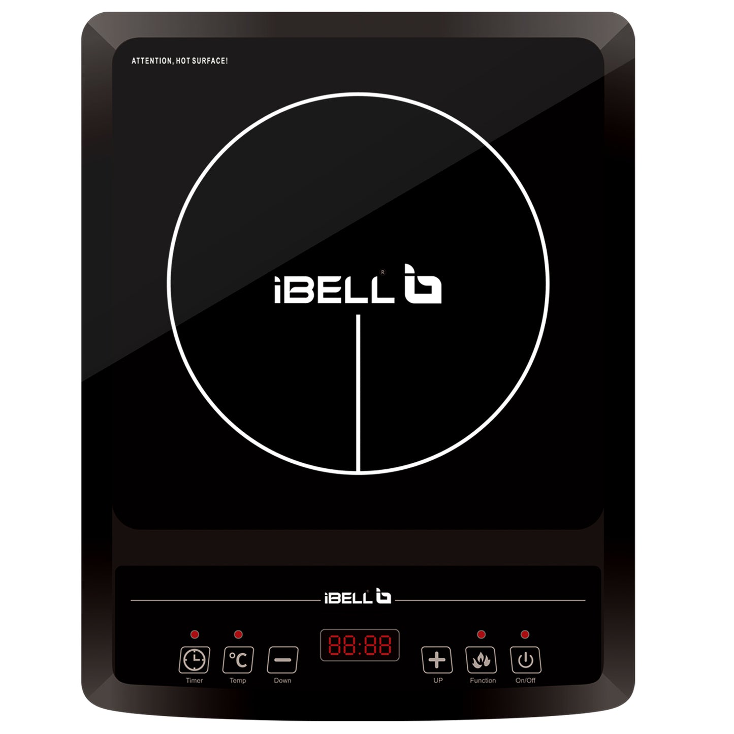 IBELL 30YO Induction Cooktop, 2000W, 2 Yr Warranty, BIS Certified, Crystal Glass Top, Auto Shut Off, Overheat Protection (Black)