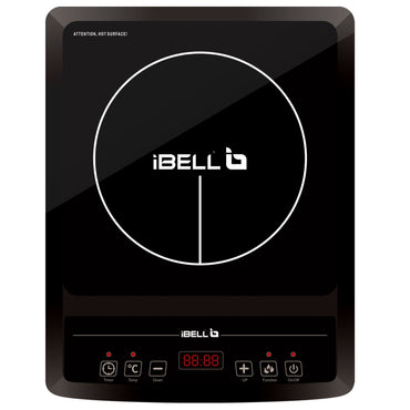 IBELL 30YO Induction Cooktop, 2000W, 2 Yr Warranty, BIS Certified, Crystal Glass Top, Auto Shut Off, Overheat Protection (Black)