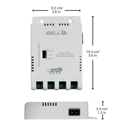 iBELL CP404 4 Channel SMPS for CCTV Output, Power Supply Adapter for up to 4 CCTV Cameras, White (Pack of 1)