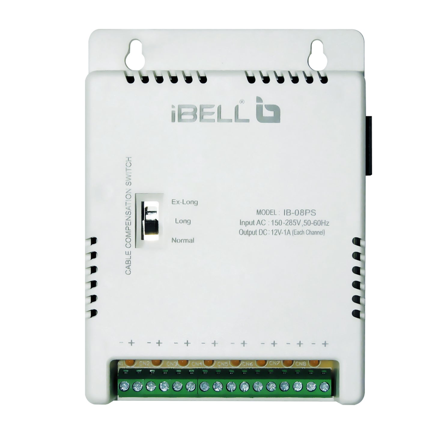 iBELL CP808 8 Channel SMPS for CCTV Output 150-285 V, Power Supply Adapter for up to 8 CCTV Cameras (Pack of 1)