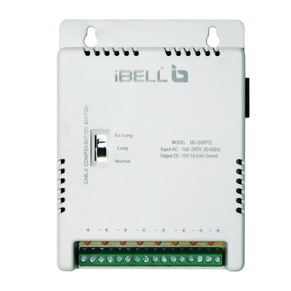 iBELL CP808 8 Channel SMPS for CCTV Output 150-285 V, Power Supply Adapter for up to 8 CCTV Cameras (Pack of 1)