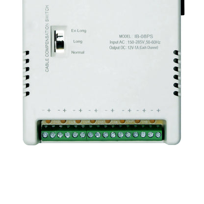iBELL CP808 8 Channel SMPS for CCTV Output 150-285 V, Power Supply Adapter for up to 8 CCTV Cameras (Pack of 1)