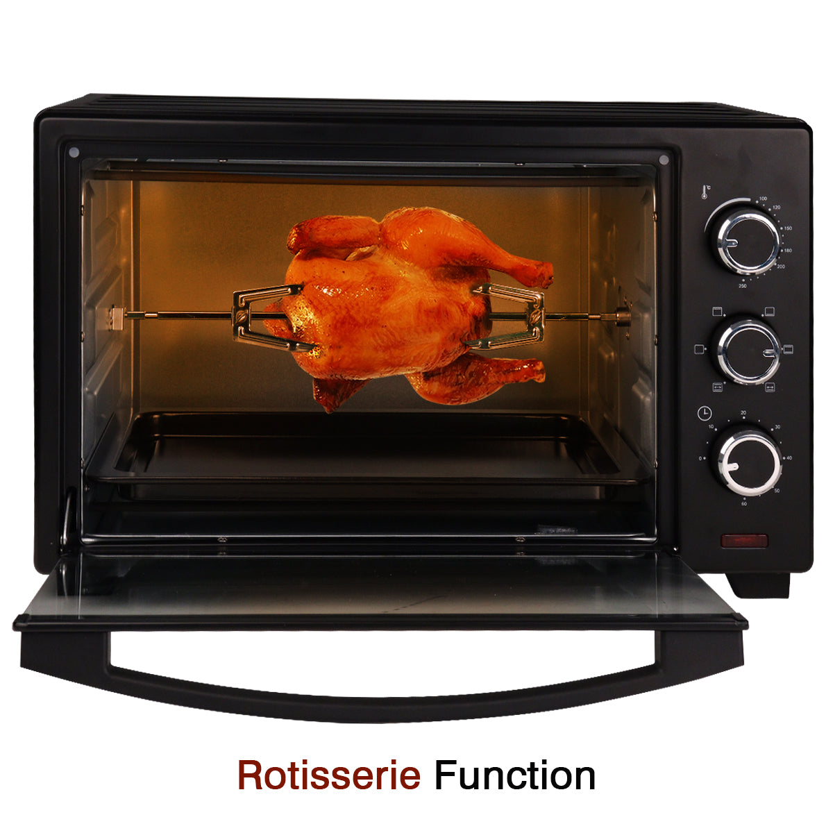 iBELL Ibleo25Lgnew 25 Liters Electric Oven Toaster Grill Otg With Rotisserie, Black, 1600 Watts
