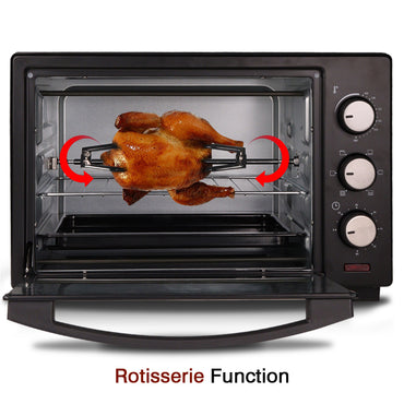 iBELL IBLEO25LG  25 Liters Electric Oven Toaster Grill Otg With Rotisserie, Black, 1600 Watts
