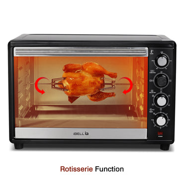 iBELL EO50LGDLX Otg 50 Litre,Convection Oven Toaster Griller With Motorized Rotisserie,Multiple heating modes,2000 Watt (Black),2000 Watts,50 Liter