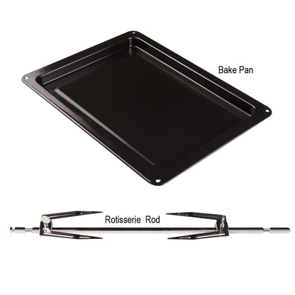 IBELL EO40LGDLX Electric Oven Toaster Grill OTG with Convection & Motorized Rotisserie, 1800 Watt, Multiple heating options, Illuminated Chamber (Black, 40 L)