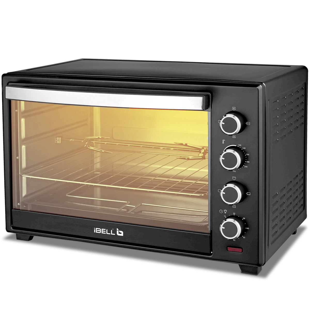 iBELL EO50LGDLX Otg 50 Litre,Convection Oven Toaster Griller With Motorized Rotisserie,Multiple heating modes,2000 Watt (Black),2000 Watts,50 Liter