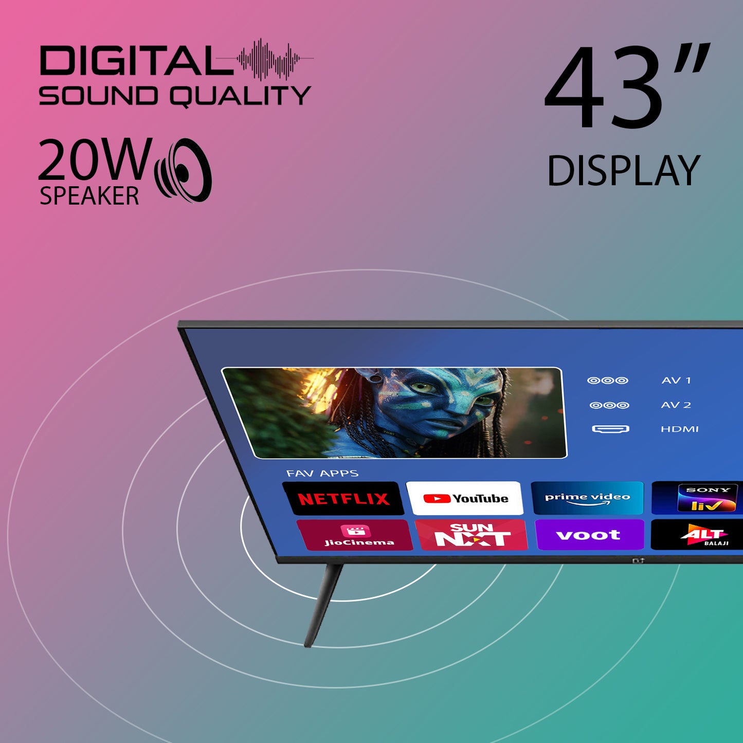 IBELL 109 cm (43 Inches) Smart Full HD LED TV, Android 9.0, Wide Screen (Black)