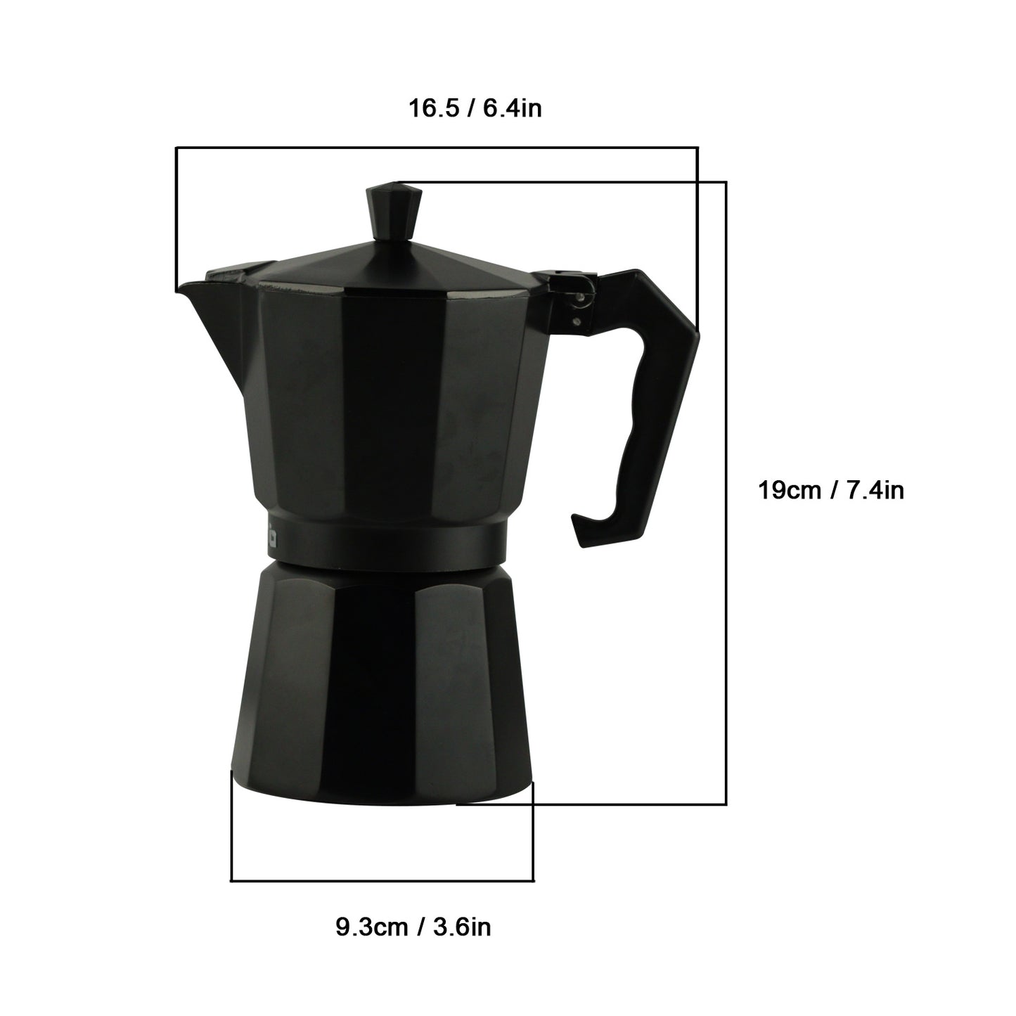 IBELL MP6370S Classic 6 Cup Moka Pot Espresso Maker/Percolator/filter Coffee Maker, Italian Espresso - Black