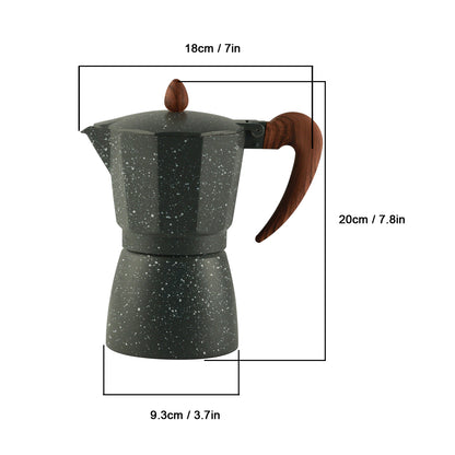 IBELL MP6450S Classic 6 Cup Moka Pot Espresso Maker/Percolator/filter Coffee Maker, Italian Espresso - Grey