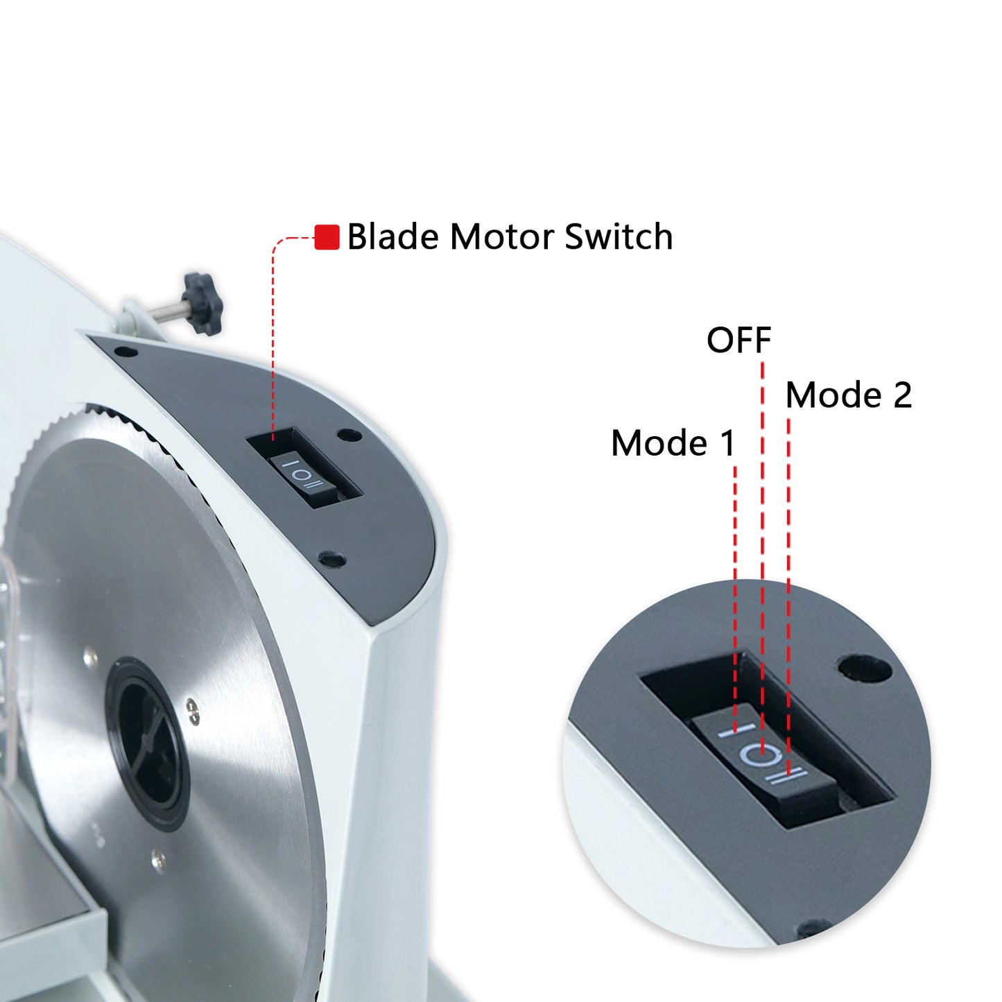 iBELL MS2330M Electric Meat Slicer, 1000W,Heavy Duty Meat Cutter, Chopper & Mincer with Stainless Steel Blade for Boneless Meat/Bread/Cheese/Vegetables (Silver)