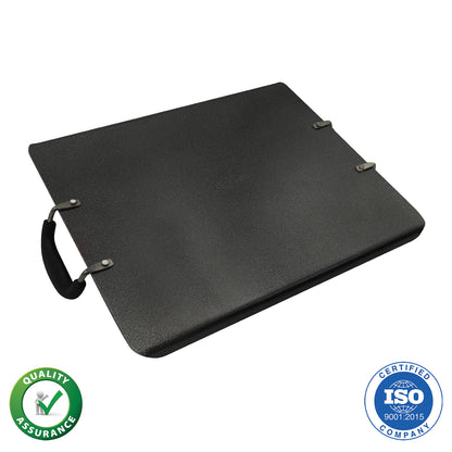 IBELL 3833DLX Non Stick Tawa, Dosa Roti Chapati Pathiri Tawa, Large Rectangular Aluminium Body with Bended Edge, 37.5cm x 31.5cm with 5mm Thickness (Black)