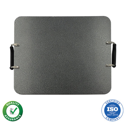 IBELL PT3833 Non Stick Tawa, Dosa Roti Chapati Pathiri Tawa, Large Rectangular Aluminium Body, 38cm x 33cm with 5mm Thickness (Black)