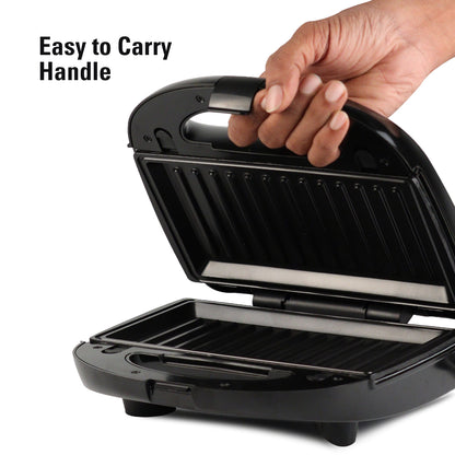 iBELL SM1301 3-in-1 Sandwich Maker, Big Size, 750 Watt, with Detachable Plates for Toast/Waffle/Grill (24 x 24 x 10 cm)