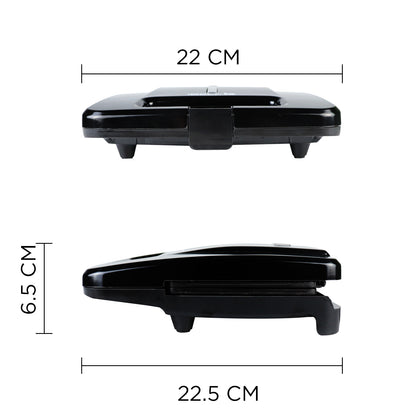 iBELL SM410N Sandwich Maker with Non Stick Sandwich Plates Grill & Toast, Electric, Nonstick, 800 Watt (Black)