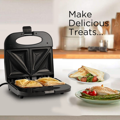 iBELL SM1535 Sandwich Maker, Grill & Toast, Electric, Nonstick, 750 Watt (Black)