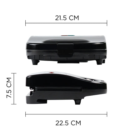 iBELL SM1535 Sandwich Maker, Grill & Toast, Electric, Nonstick, 750 Watt (Black)