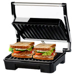 iBELL SM1515 Sandwich Maker with Floating Hinges, 1000Watt, Panini/Grill/Toast (Black)