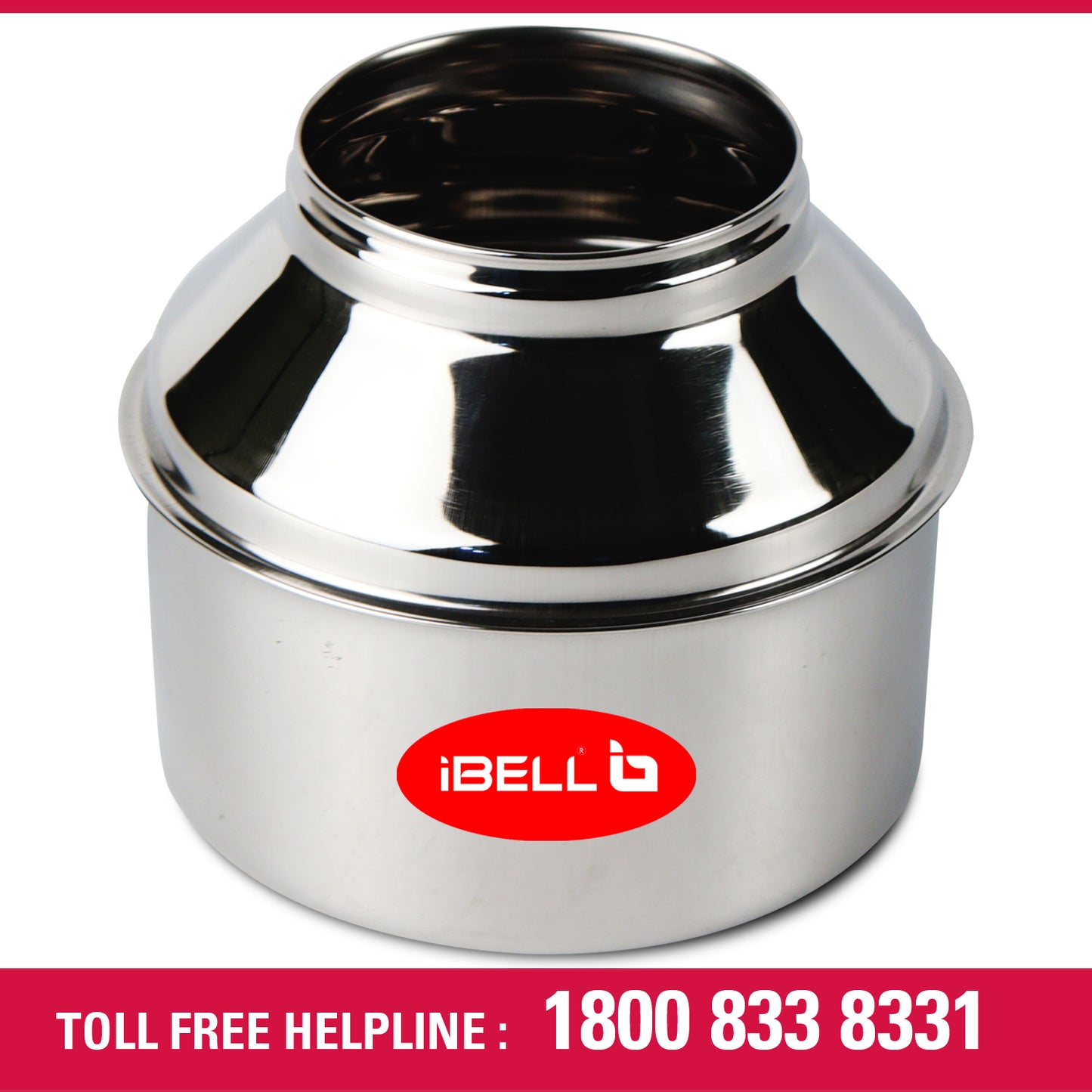 iBELL Stainless Steel Puttu Kudam - Silver