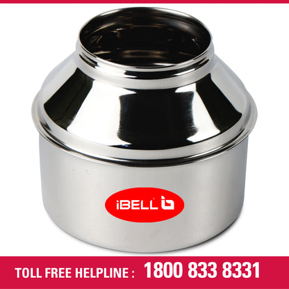 iBELL Stainless Steel Puttu Kudam - Silver