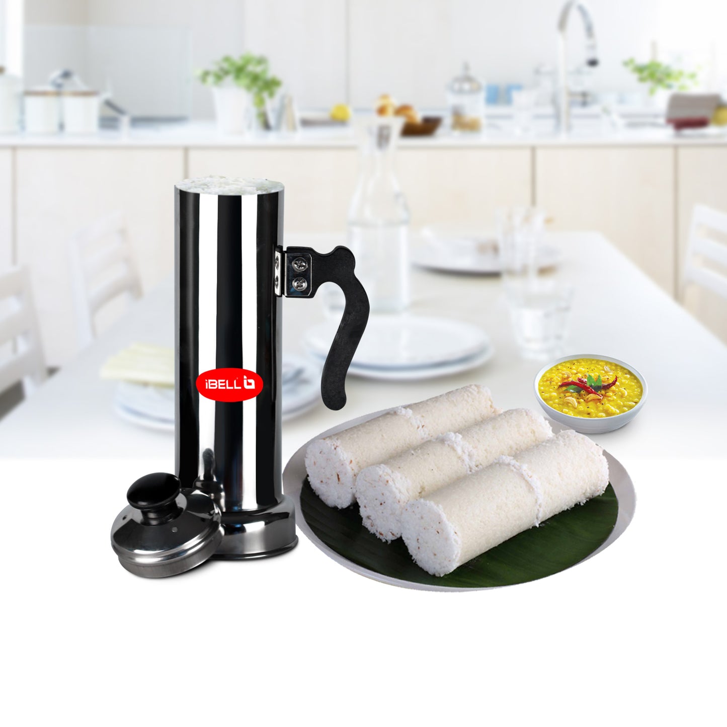 iBELL Stainless Steel Puttu Maker, Food Grade 304 Stainless Steel