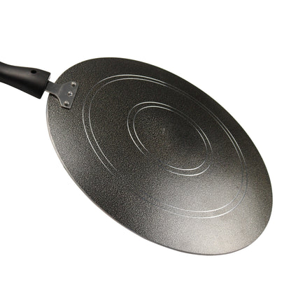 IBELL 3 Layer Durable Aluminium Non Stick Tawa Pan for Dosa/Roti/Chapati (290MM) Black