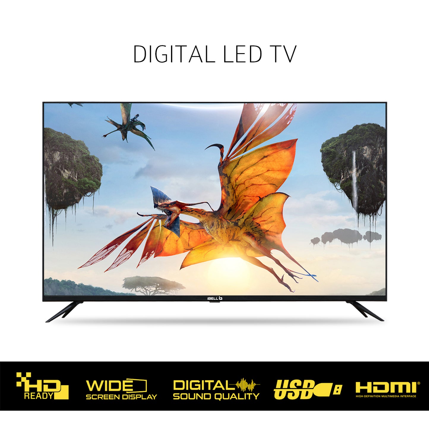 IBELL 80cm (32 inches) HD Ready Digital LED TV - Wide Screen, Digital Sound Quality (TRIDENT325NE, Black)