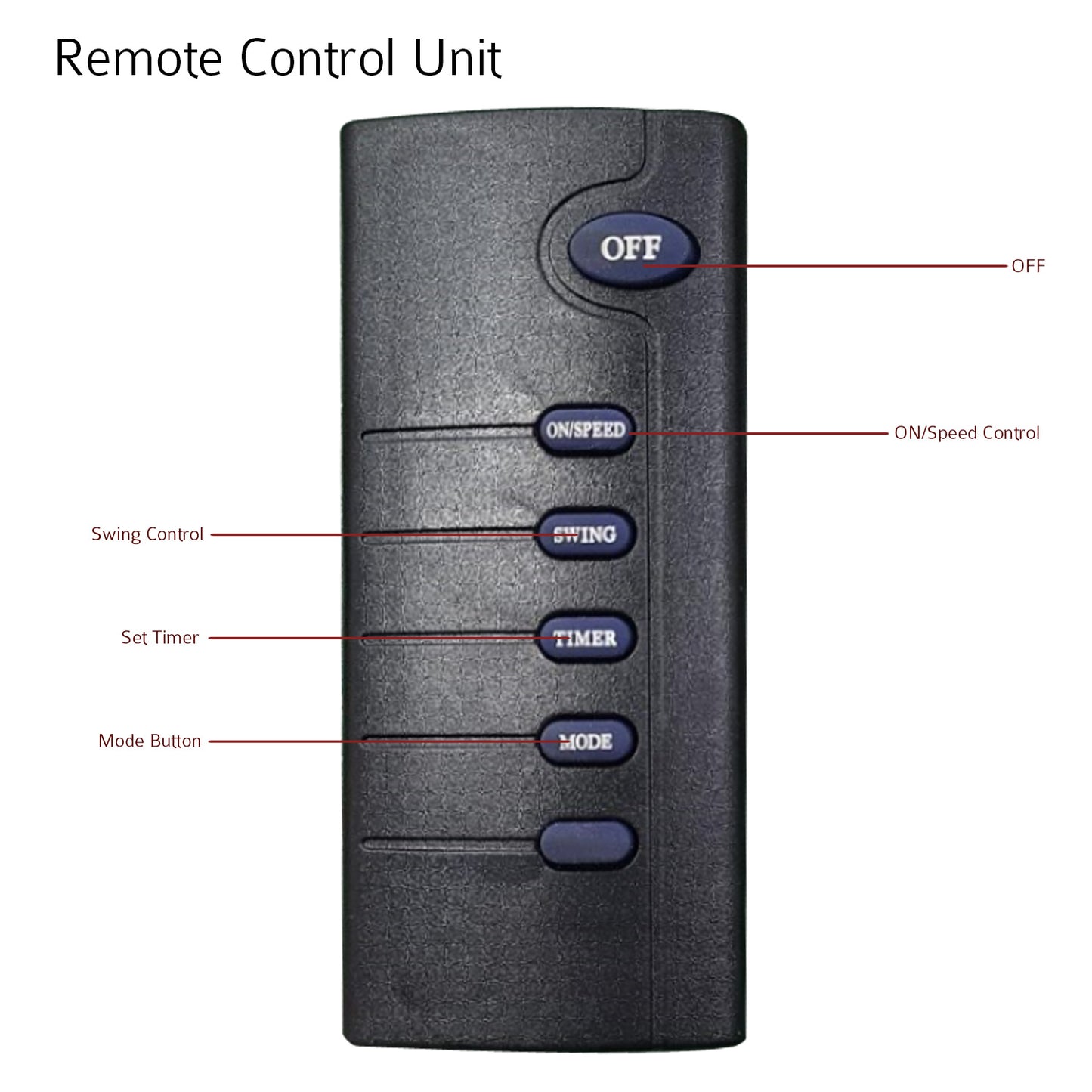 IBELL VIVA03WF High Speed Wall Fan with Remote, 3 Leaf, 406mm, Low Noise Motor (Orange in Black)