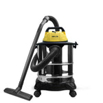IBELL VC2012WBPLUS Vacuum Cleaner 1500W 20L Barrel Stainless Steel with Washable HEPA Filter, 21.7 KPa Suction Power and Blower (Yellow,Steel)