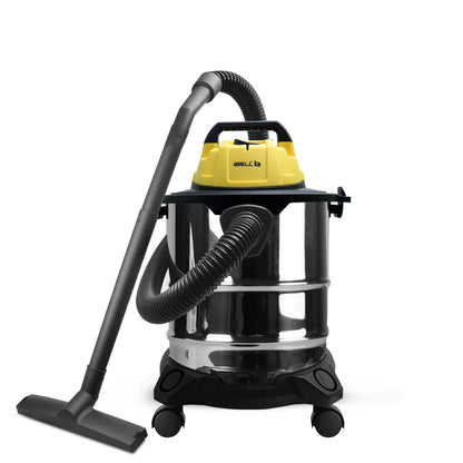 IBELL VC2012WBPLUS Vacuum Cleaner 1500W 20L Barrel Stainless Steel with Washable HEPA Filter, 21.7 KPa Suction Power and Blower (Yellow,Steel)