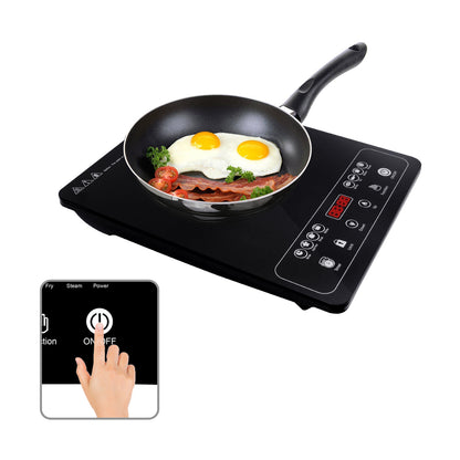 iBELL 20 YO Induction Cooktop 2000W with Full Touch Control, Auto Shut Off and over Heat Protection Black