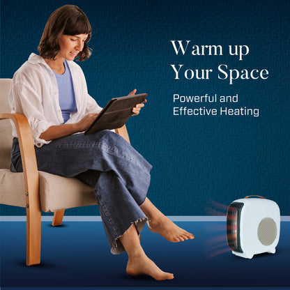 IBELL Electric Portable Room Heater | 2200W | Dual Heating Modes | Advanced Overheat Protection | Automatic shut off | Quick Warming | 2-year Warranty | White