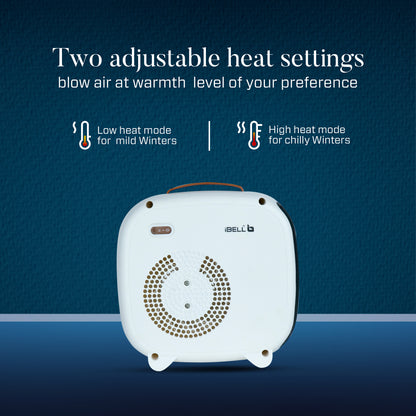 IBELL Electric Portable Room Heater | 2200W | Dual Heating Modes | Advanced Overheat Protection | Automatic shut off | Quick Warming | 2-year Warranty | White