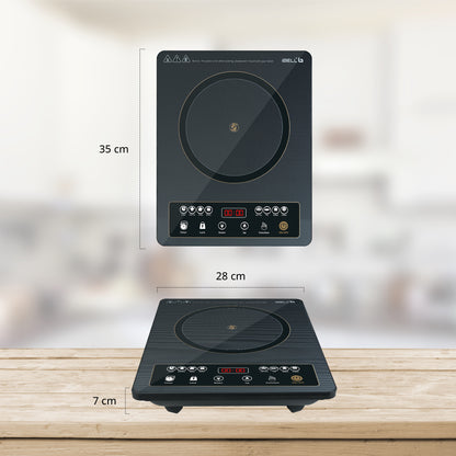 iBELL IBL CROWN 11 Induction Cooktop, 2000W, Full Touch Control,6 preset menu, Auto Shut Off and over Heat Protection,2 year warranty(Black)