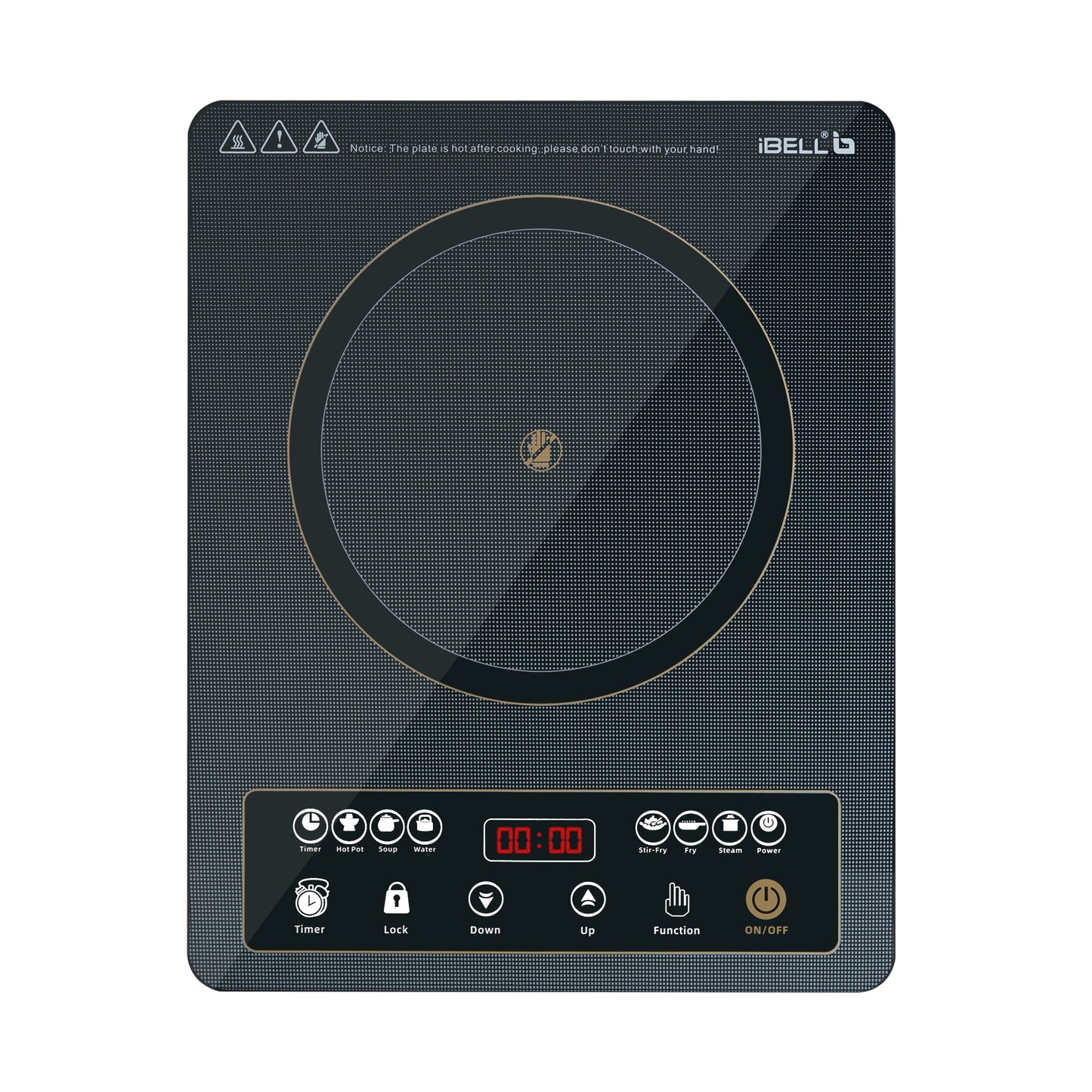 iBELL IBL CROWN 11 Induction Cooktop, 2000W, Full Touch Control,6 preset menu, Auto Shut Off and over Heat Protection,2 year warranty(Black)