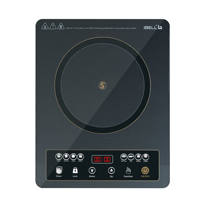 iBELL IBL CROWN 11 Induction Cooktop, 2000W, Full Touch Control,6 preset menu, Auto Shut Off and over Heat Protection,2 year warranty(Black)