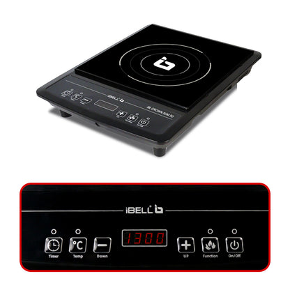IBELL SLIM50 Induction Cooktop, 2000W, BIS Certified, LED Display, 2 Yr Warranty, Auto Shut-Off, Over Heat Protection (Black)