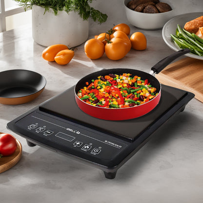IBELL SLIM50 Induction Cooktop, 2000W, BIS Certified, LED Display, 2 Yr Warranty, Auto Shut-Off, Over Heat Protection (Black)