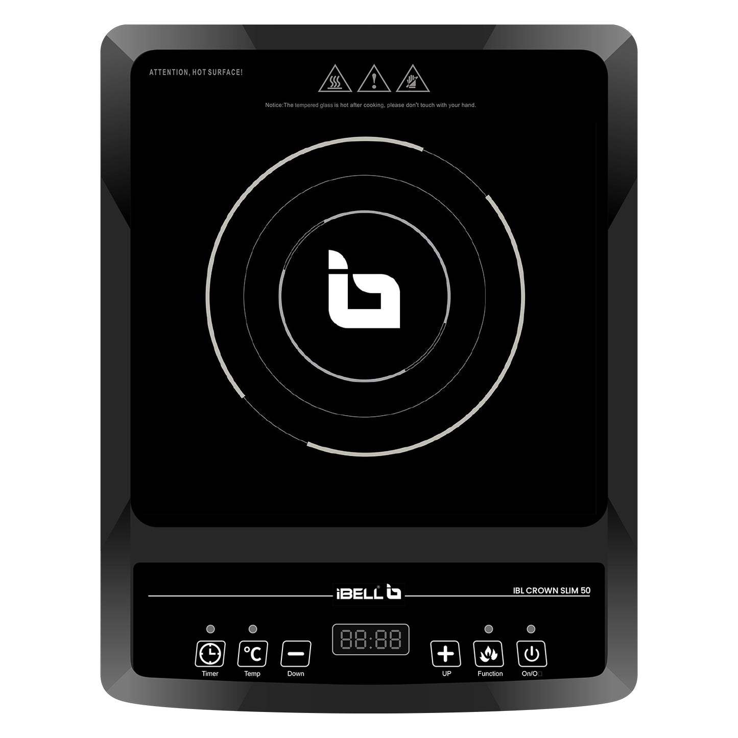 IBELL SLIM50 Induction Cooktop, 2000W, BIS Certified, LED Display, 2 Yr Warranty, Auto Shut-Off, Over Heat Protection (Black)