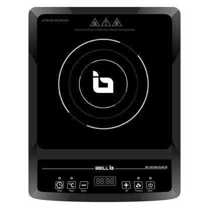 IBELL SLIM50 Induction Cooktop, 2000W, BIS Certified, LED Display, 2 Yr Warranty, Auto Shut-Off, Over Heat Protection (Black)