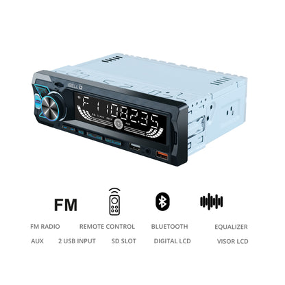 IBELL DXP 650 Car Audio System with Bluetooth, FM, Dual USB, AUX, SD Card, LCD Display Remote Control Car Audio Player