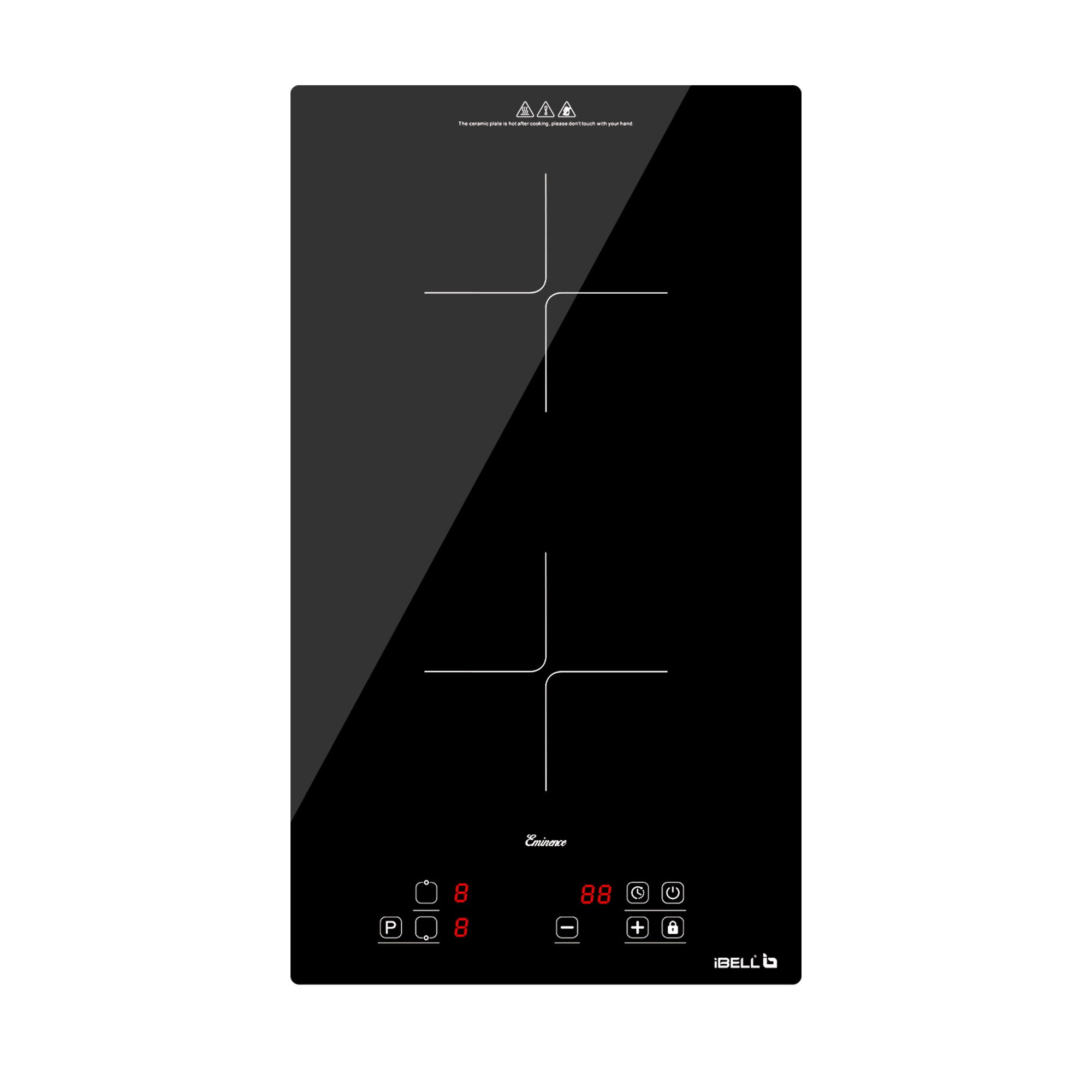IBELL EMINENCE02 Induction Hob, Electric, 3500W, with 2 Heating Zones ...