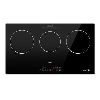 iBELL EMINENCE03 Induction Hob, Electric, 5600W, with 8 Level Power Setting, Auto -Off Protection, Toughened Glass and Touch Controls (Black)