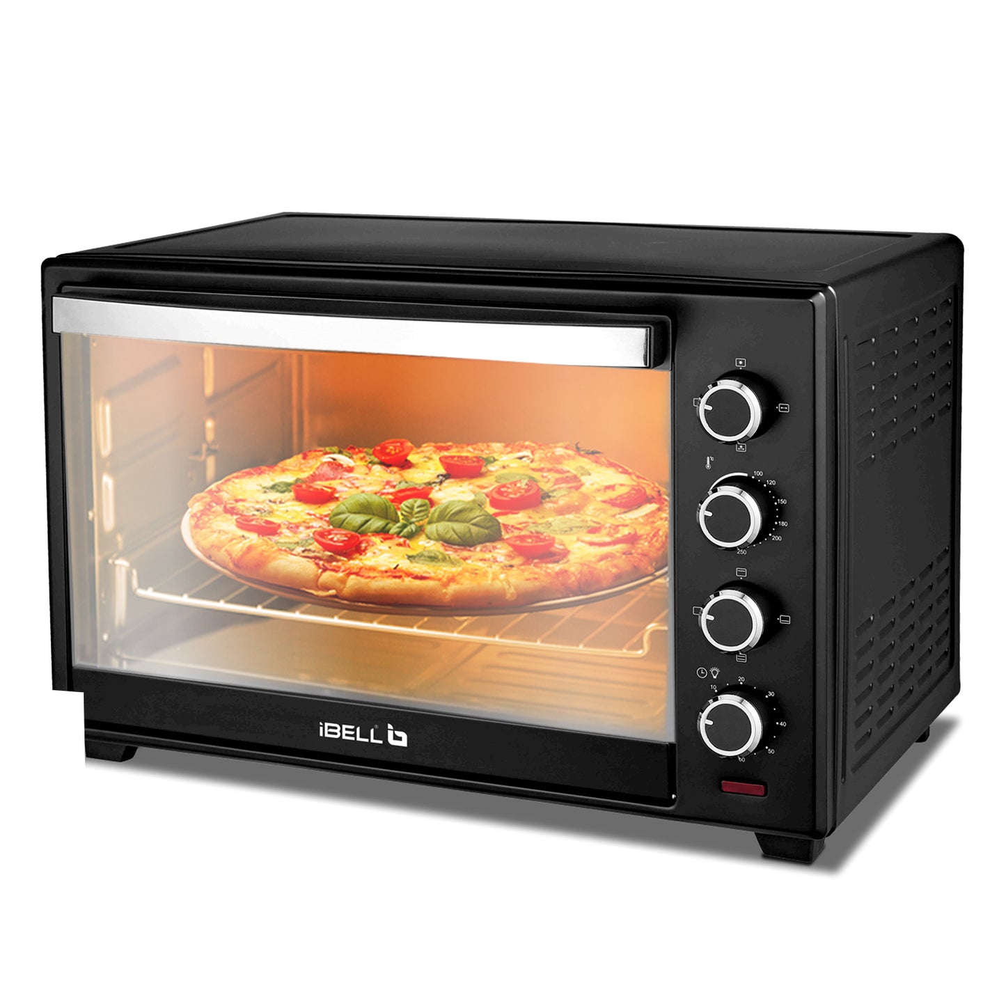 IBELL EO40LGDLX Electric Oven Toaster Grill OTG with Convection & Motorized Rotisserie, 1800 Watt, Multiple heating options, Illuminated Chamber (Black, 40 L)