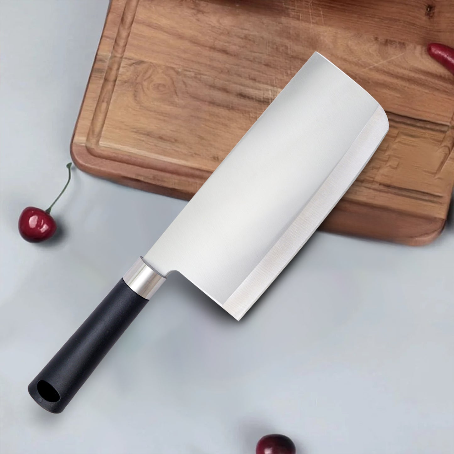 IBELL FA01 Premium Kitchen Knife/Cleaver, Big Size, Stainless Steel, for Cutting Fruits, Vegetables and Meat (Black)