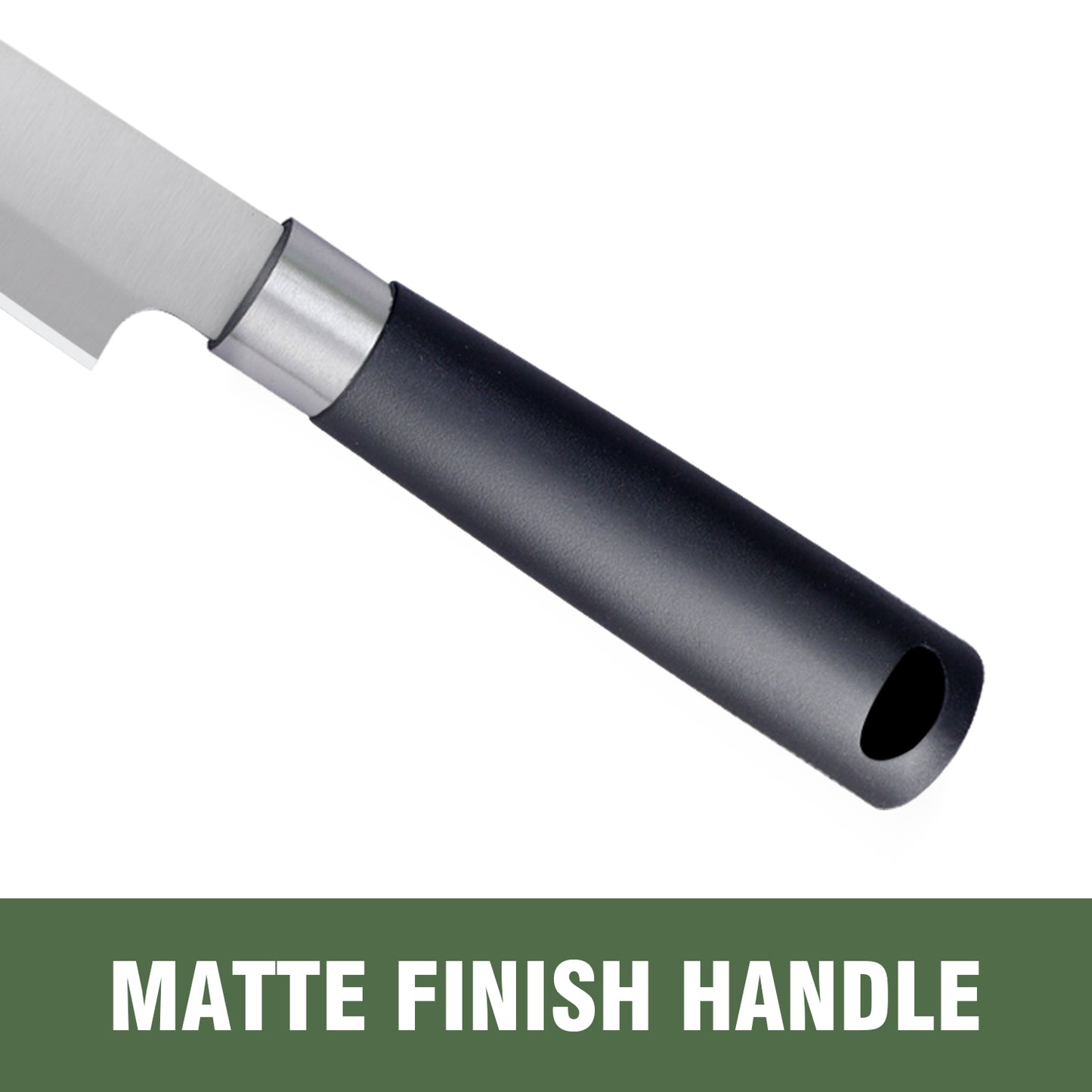 IBELL FA03 Premium Kitchen Knife, Sharp Stainless Steel, Cutting Fruits, Vegetables and Meat (Black)