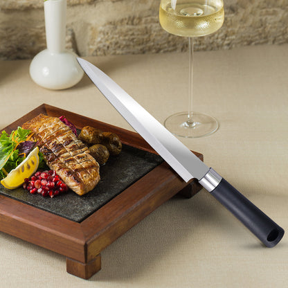 IBELL FA06 Kitchen Knife, Stainless Steel Perfect for Slicing Fruits, Vegetables, and Meat (Black)