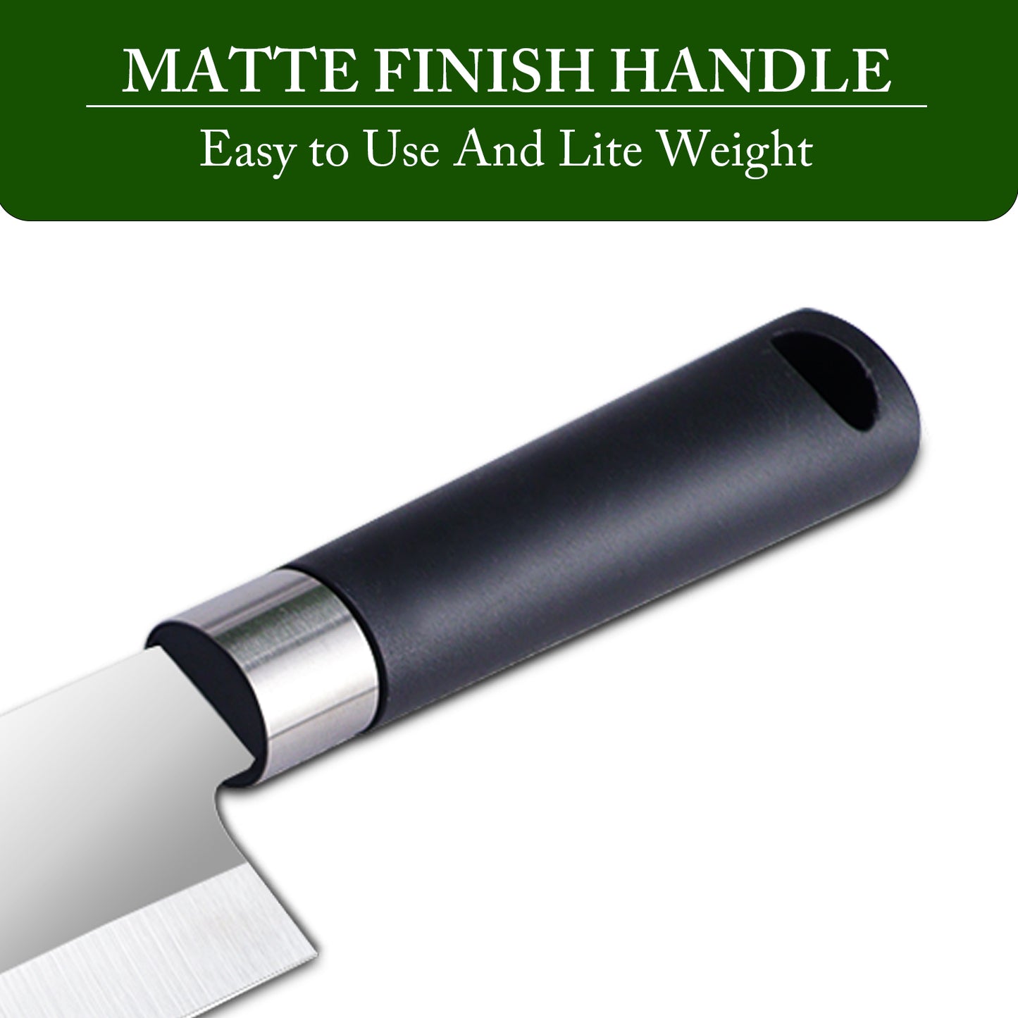 IBELL FA06 Kitchen Knife, Stainless Steel Perfect for Slicing Fruits, Vegetables, and Meat (Black)