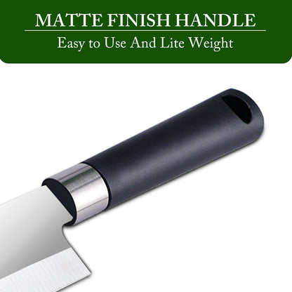 IBELL FA06 Kitchen Knife, Stainless Steel Perfect for Slicing Fruits, Vegetables, and Meat (Black)